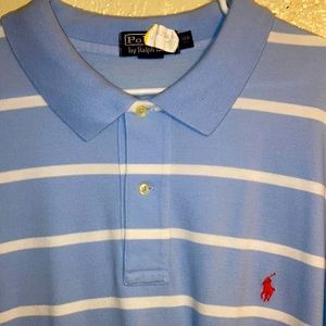 Polo by Ralph Lauren Sky Blue white stripes 3XB big